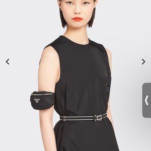 Prada
logo-plaque pouch bag